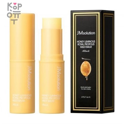JMsolution Honey Luminous Royal Propolis Multi Balm Black - Мультифункциональный стик для лица с прополисом 9,8гр.,