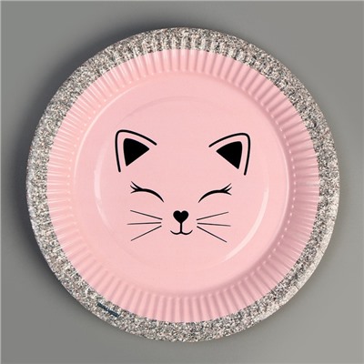 Набор посуды «Кошечка»: салфетки 20 шт., стаканы 6 шт., тарелки 6 шт.