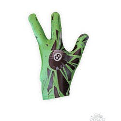 Перчатки для бильярда c принтом «Геометрия» зелёные 0963E