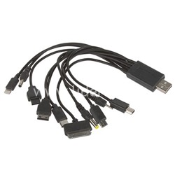 USB кабель для ЗУ с 10 переходниками(Lightning/Type-C/mini/microUSB/SamD880/Tab/Nok6600/6101)