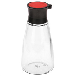 Бутылка для масла стеклянная "Провансаль" 210мл, д6,4см h13,3см, пластмассовый дозатор, цвета в ассортименте: красно-черный, черно-красный (Китай)