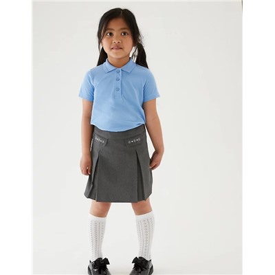 Girls' Embroided School Skirt (2-18 Yrs)