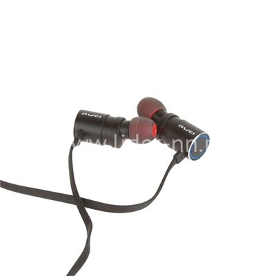 Наушники MP3/MP4 AWEI (AK8) SPORT Bluetooth вакуумные черные