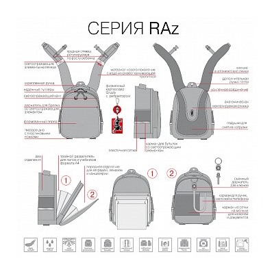 RAz-087-2 Рюкзак школьный