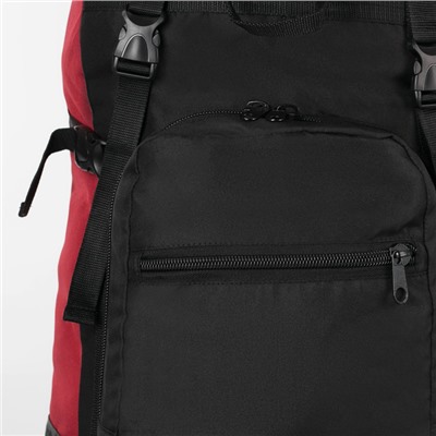 Рюкзак туристический, 60 л, отдел на шнурке, наружный карман, 2 боковых кармана, цвет чёрный
