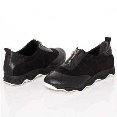 Женские кожаные кеды Shik Shoes Shik1239 Черный + замша: Под заказ