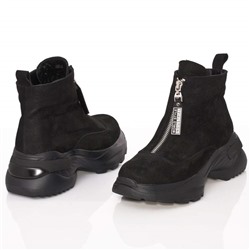 Женские кожаные ботинки DeLis DeL20012 Черный нубук: Под заказ
