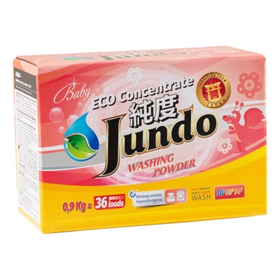 Экологичный концентрированный порошок для стирки Детского белья (36 стирок), Jundo 900 гр