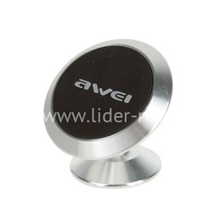 Автомобильный держатель AWEI X6 магнитный/крепление на панель (серебро)