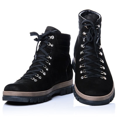 Мужские кожаные ботинки LaRose L1093 Черный Нубук: Под заказ