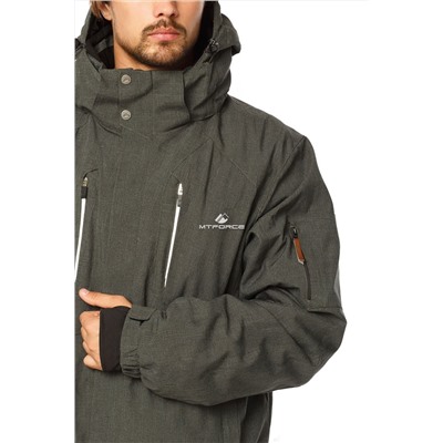 Мужская зимняя горнолыжная куртка цвета хаки 1768Kh
