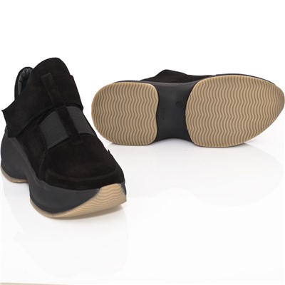 Женские кожаные кроссовки DeLis DeL3101-184 Черный замша: Под заказ