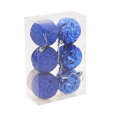 СНОУ БУМ Набор формовых шаров 6x6 см, синий, пластик, арт.23-56