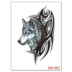 TTWX-067 Временная татуировка Волк, 21х15см