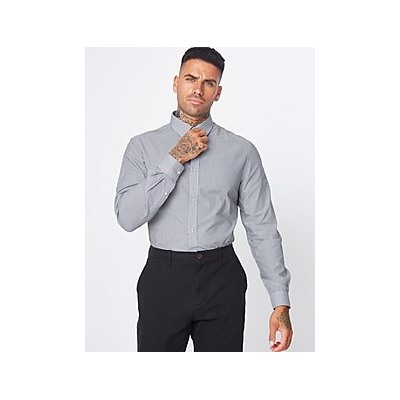 Navy Micro Striped Long Sleeve Shirt