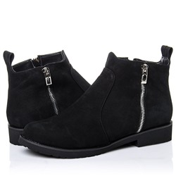 Женские кожаные ботинки LaRose L2257 Черный Нубук: Под заказ