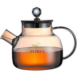 Заварочный чайник Zeidan Z-4469 Медовый боросиликатного стекло 1000мл крышка бамбук (18) оптом