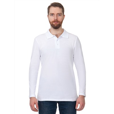 Рубашка поло мужская Мос Ян Текс цвет "Белый"  д/р