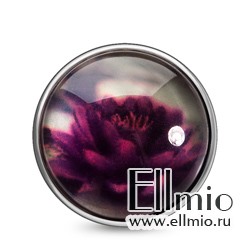 Кнопка  Noosa темно-бордовый цветок