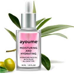 АЮМ  new Масло для лица увлажняющее new AYOUME Moisturing-&-Hydrating Face oil with Olive 30мл