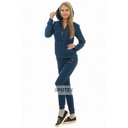 1Спортивный женский костюм трикотаж X69A - AB Deep Blue т.синий