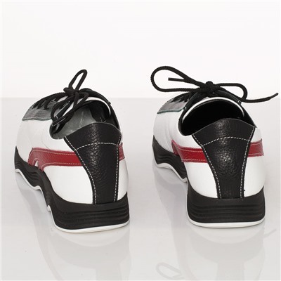 Женские кожаные кеды Shik Shoes Shik7023 Черн+Крас+Бел: Под заказ