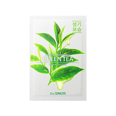 СМ Маска тканевая N с экстрактом зеленого чая Natural Green Tea Mask Sheet 21мл