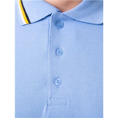 Рубашка поло мужская Мос Ян Текс цвет "Голубой" с полосками