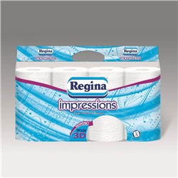 Туалетная бумага Regina 3D c белым узором, 8 рул., 3 сл.