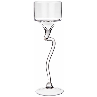 Alegre glass 337-027 ваза на ножке 8x30 см