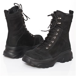 Женские кожаные ботинки Lacs LA20567 Черный Нубук: Под заказ