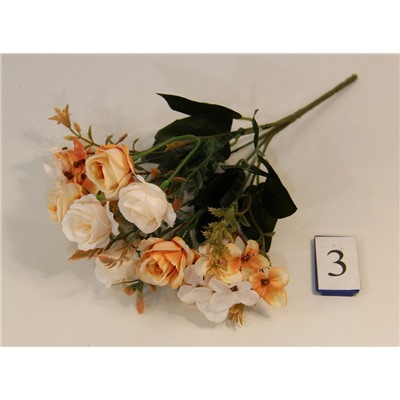 Букет розы и фиалки винтаж (4-002)