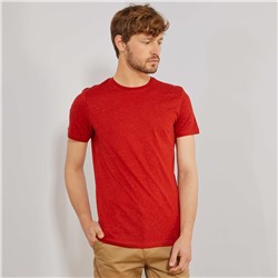 Узкая меланжевая футболка  Eco-conception - красно-оранжевый