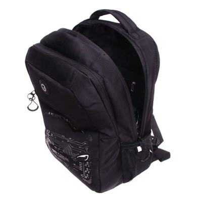 Рюкзак молодёжный, 39 х 26 х 19 см, Grizzly 356, эргономичная спинка, отделение для ноутбука, чёрный/серый RB-356-3_1