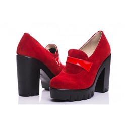 Женские кожаные ботильоны Shik Shoes Shik8185 Красный Замш: Под заказ