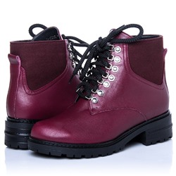 Женские кожаные ботинки LaRose L2268 Бордовый: Под заказ