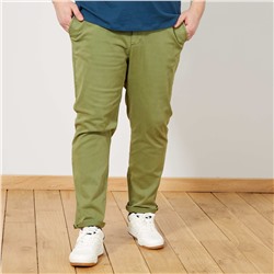 Узкие брюки-чинос из твила - зеленый