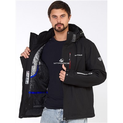 Мужская зимняя горнолыжная куртка большого размера черного цвета 19471Ch