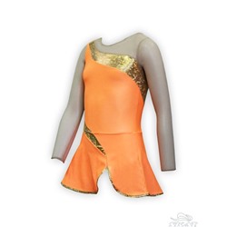Купальник для художественной гимнастики оранжевый 8224J