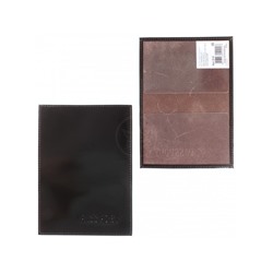 Обложка для паспорта Premier-О-8 натуральная кожа коричн.темный гладкий (88)  109094