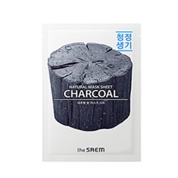 The Saem Natural Charcoal Тканевая маска с порошком древесного угля