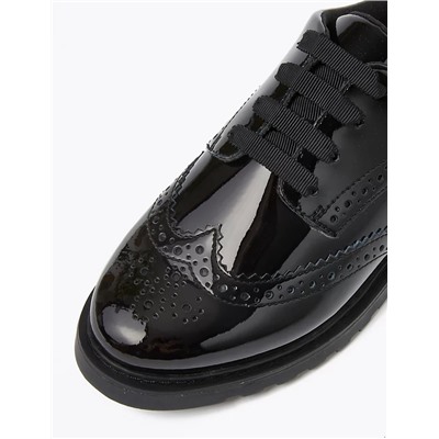 Kids' Leather Brogue School Shoes (13 Small - 7 Large)