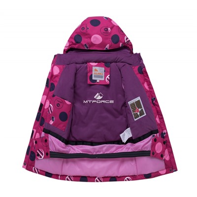 Подростковый для девочки зимний горнолыжный костюм фиолетового цвета 8916F