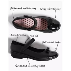 Kids' Leather Wedge School Shoes (13 Small - 7 Large)