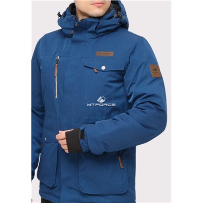 Мужская зимняя горнолыжная куртка синего цвета 1910S