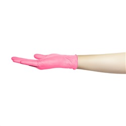 Mediok Перчатки нитриловые смотровые одноразовые неопудренные / Nitrile Optima, размер S, розовый, 50 пар (100 штук)