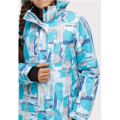 Подростковый для девочки зимний горнолыжный костюм голубого цвета 01774Gl