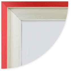 Рамка для сертификата Метрика 29.7x42 (A3) Alisa пластик серебро с красным, с пластиком		артикул 5-42258