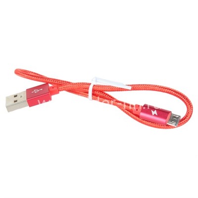 USB кабель micro USB 0.3м AWEI CL-10 текстильный (графит)