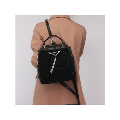 Рюкзак жен иск/кожа+нат/замша Marrivina-20059-3,   (сумка-change),  2отд,  черный SALE 241168